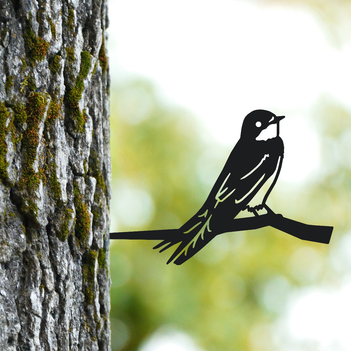 House Martin Garden Sheet Steel Tree Spike In Black