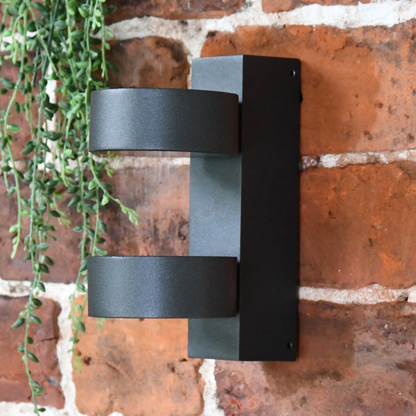 Modern Black Wall Light With Rotating Fittings
