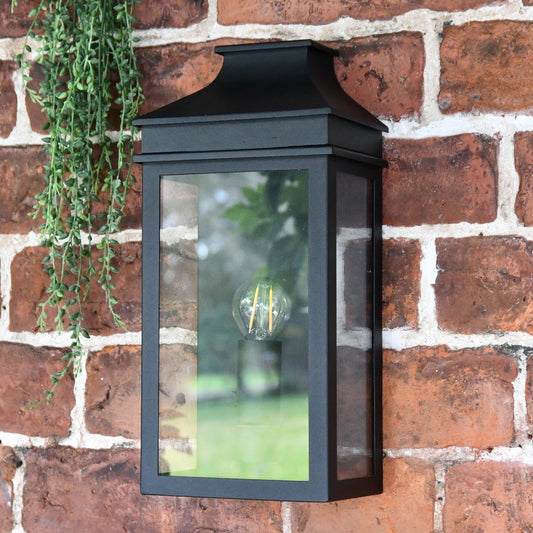Black Simplistic Flush Wall Light