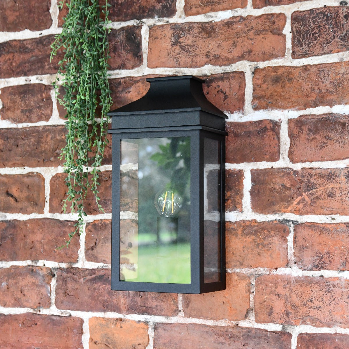 Black Simplistic Flush Wall Light