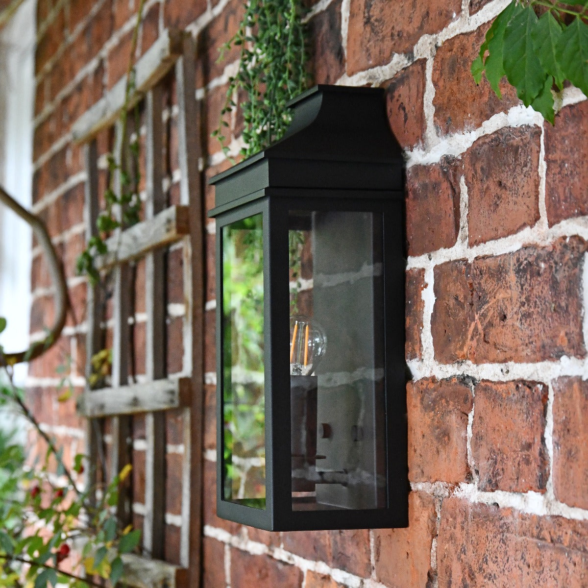 Black Simplistic Flush Wall Light