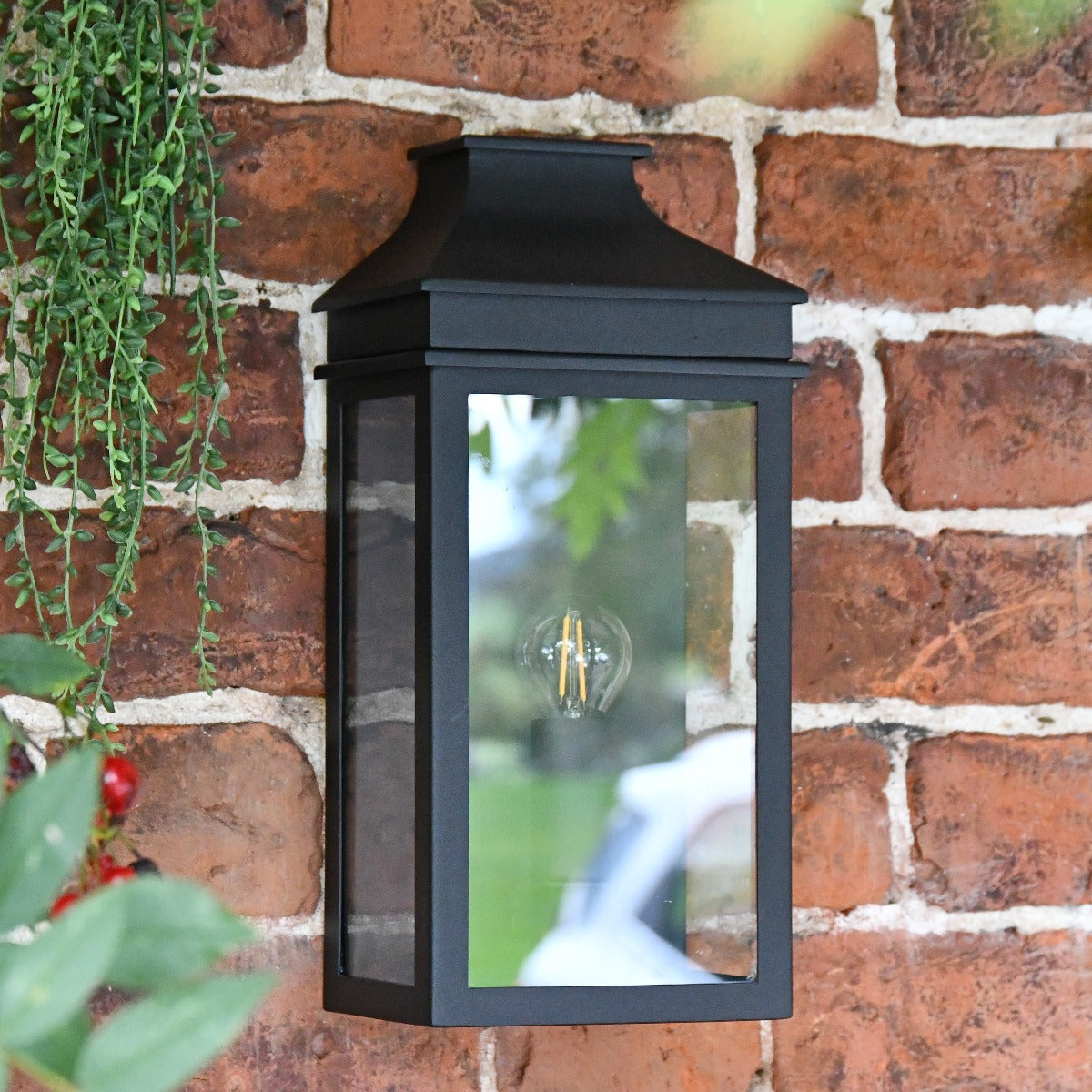 Black Simplistic Flush Wall Light