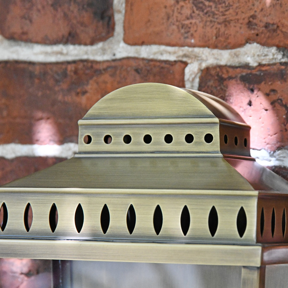 Antique Brass Flush Fitting Wall Lantern