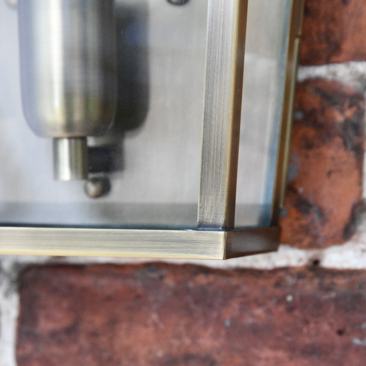 Antique Brass Flush Fitting Wall Lantern