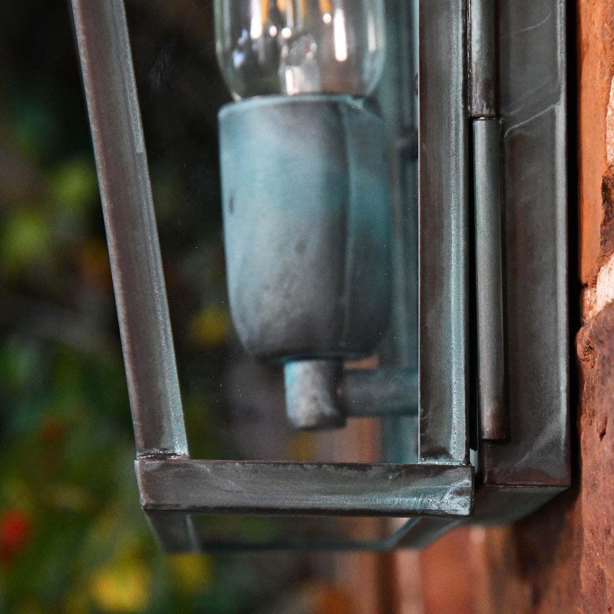 Verdigris Flush Fitting Wall Lantern