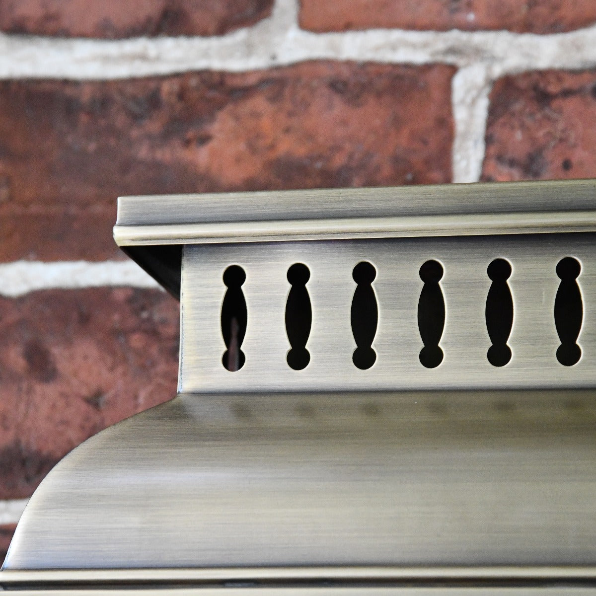 Antique Brass Half Wall Lantern With Detailing