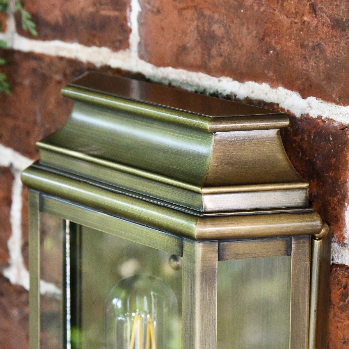 Antique Brass Traditional Wall Lantern