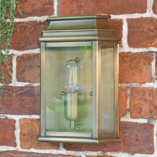 Antique Brass Traditional Wall Lantern