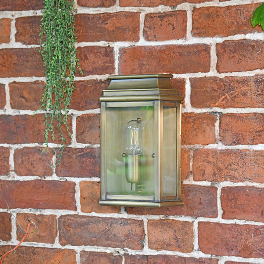 Antique Brass Traditional Wall Lantern