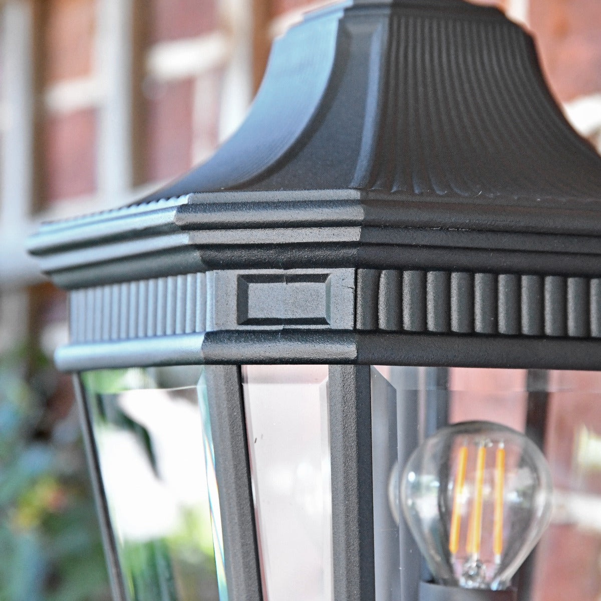 Black Traditional Suspended Wall Lantern