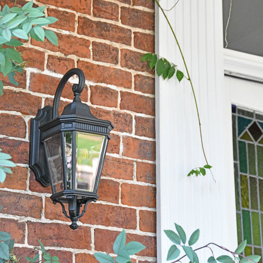 Black Traditional Suspended Wall Lantern