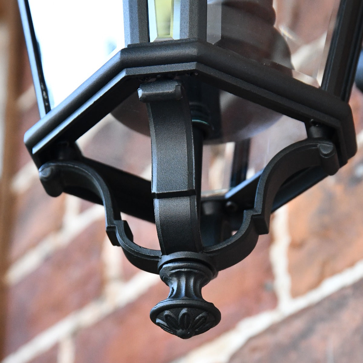 Black Traditional Suspended Wall Lantern