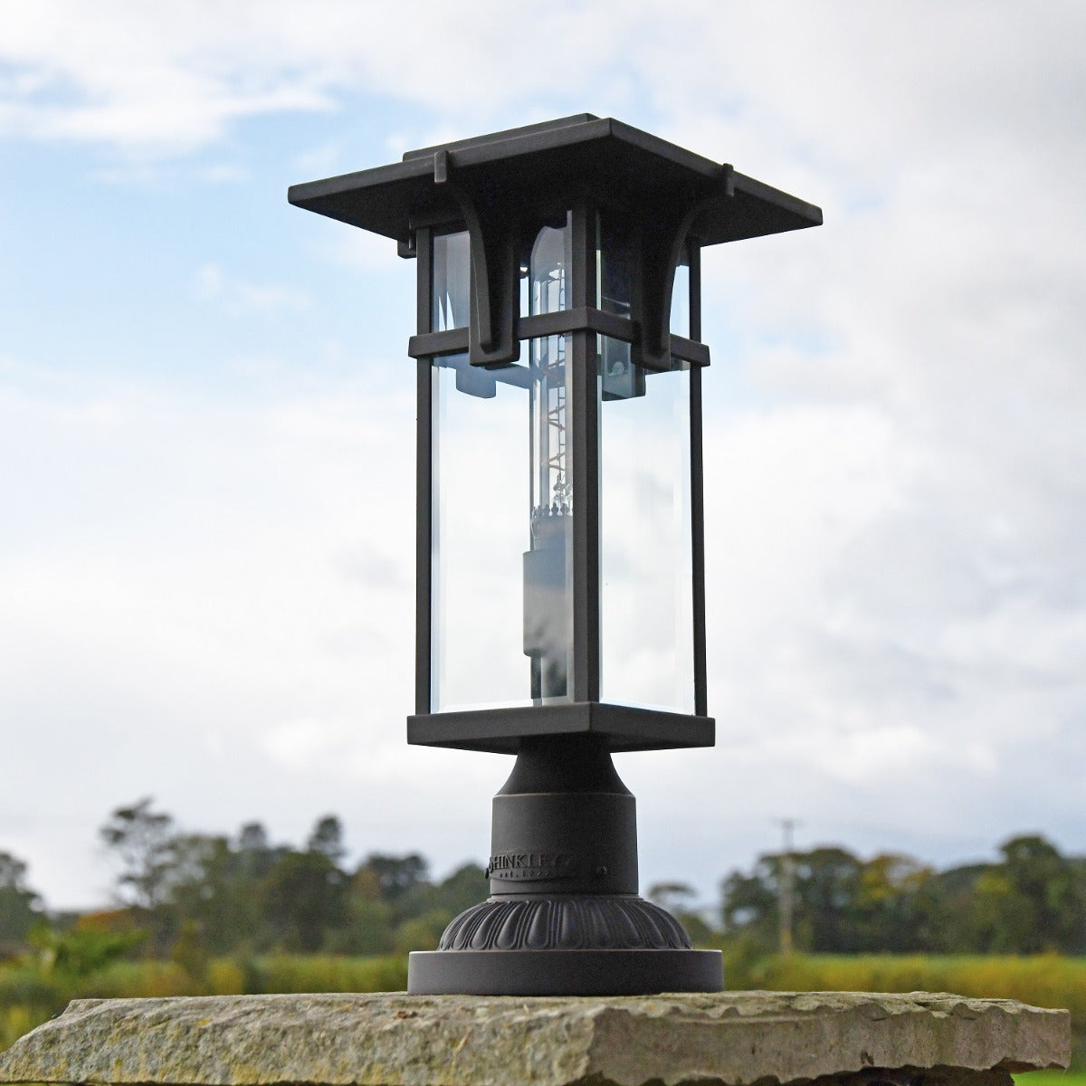 Art Deco Pedestal Lantern on Column 