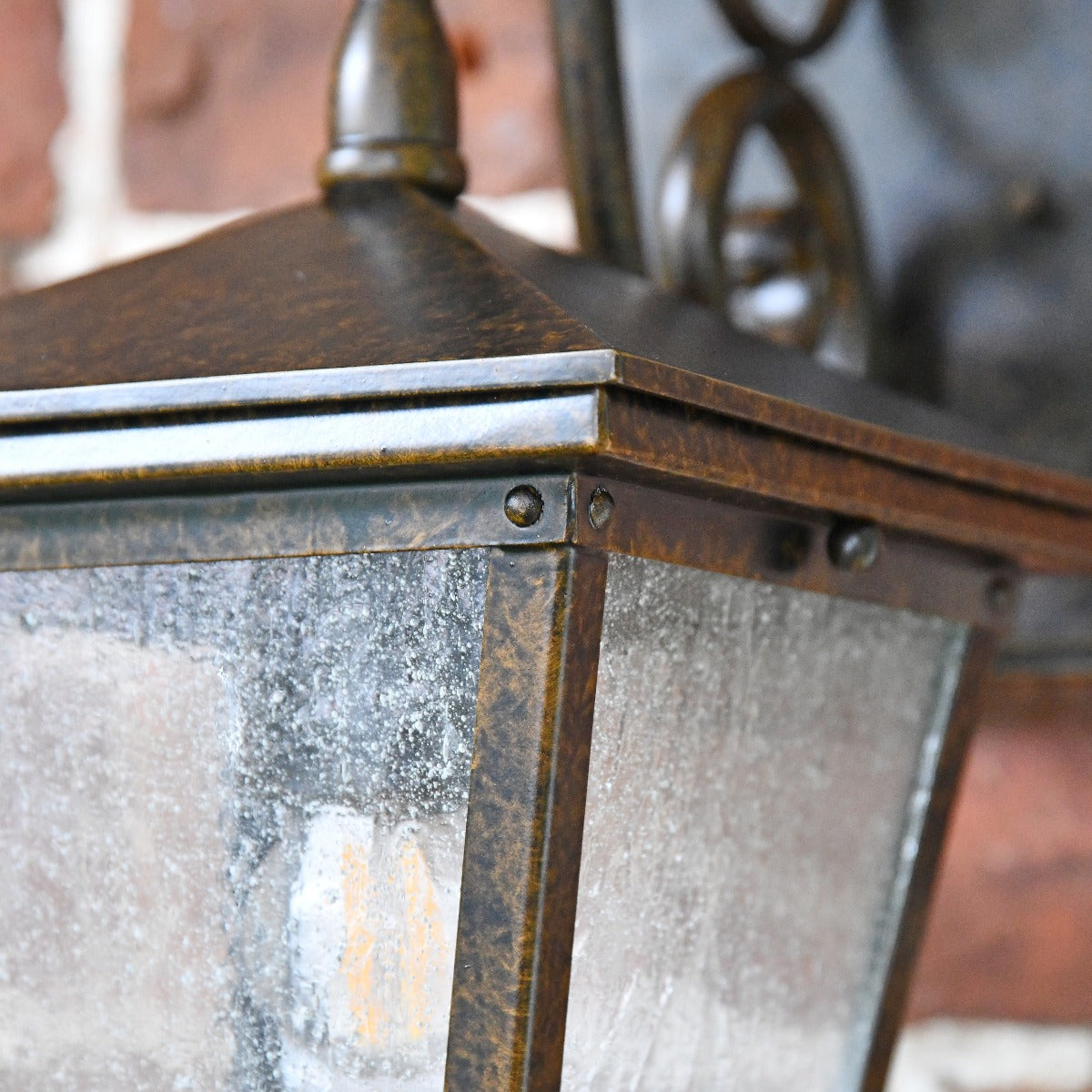 Antique Bronze Victorian Coach Lantern Wall Light 