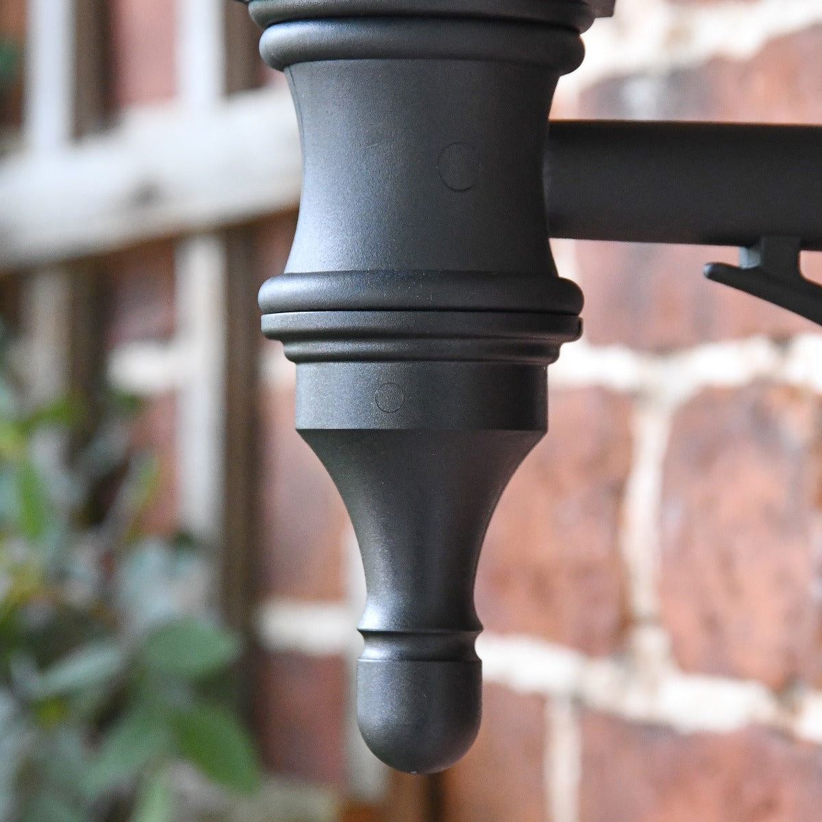 Black Outdoor Wall Lantern bottom Finial