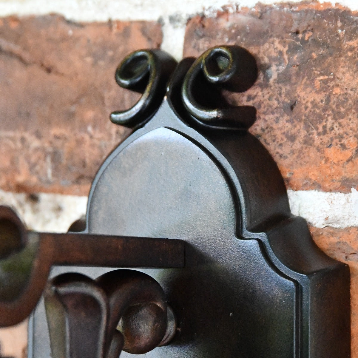 Brushed Bronze Renaissance Style Wall Lantern With Ornate Backplate