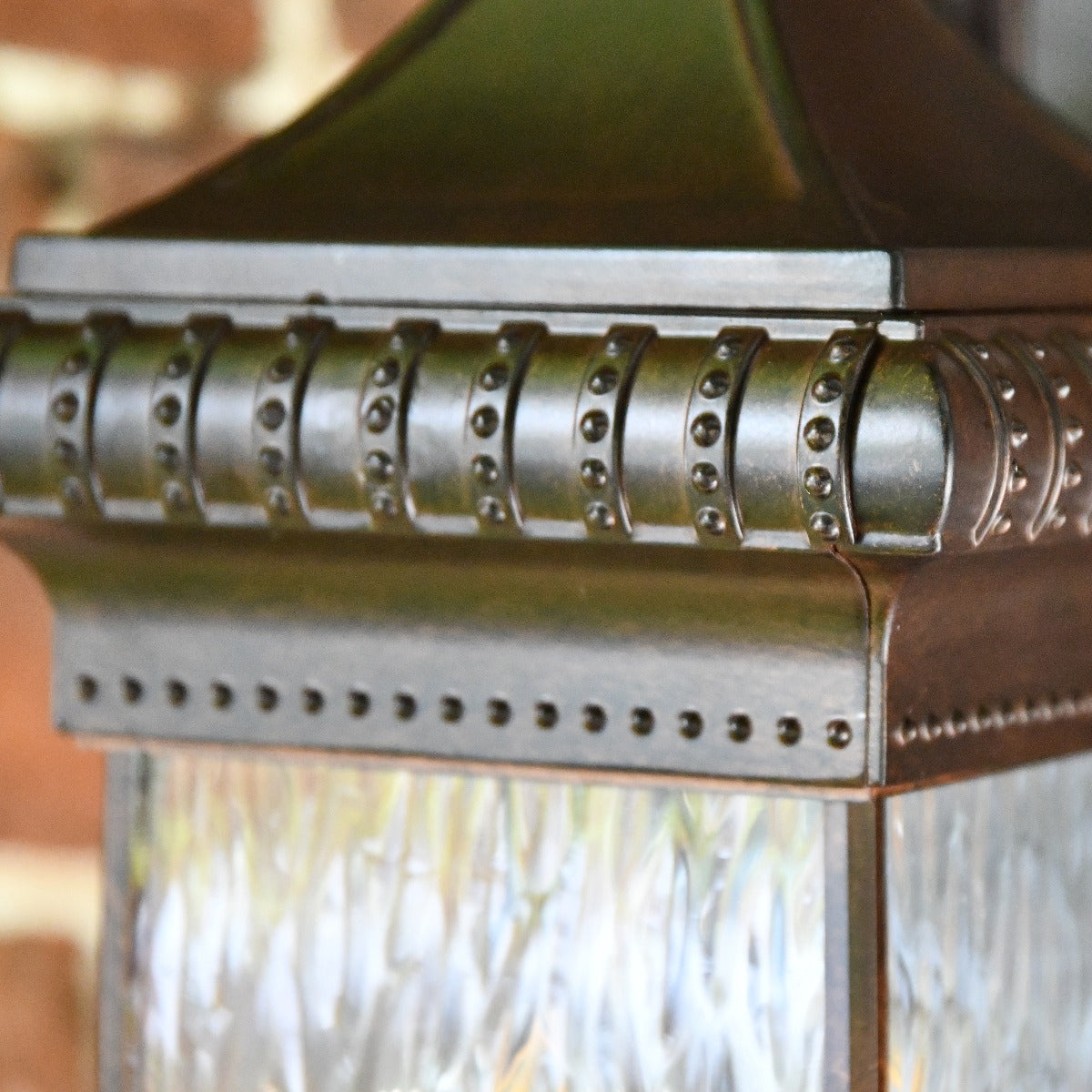 Brushed Bronze Renaissance Style Wall Lantern Detailing