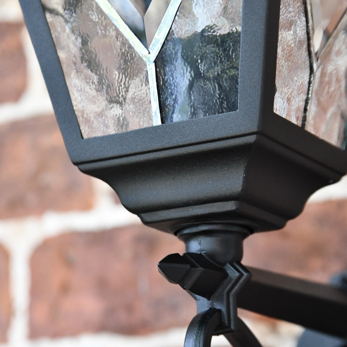 Traditional Black Wall Lantern With Built-In PIR Sensor