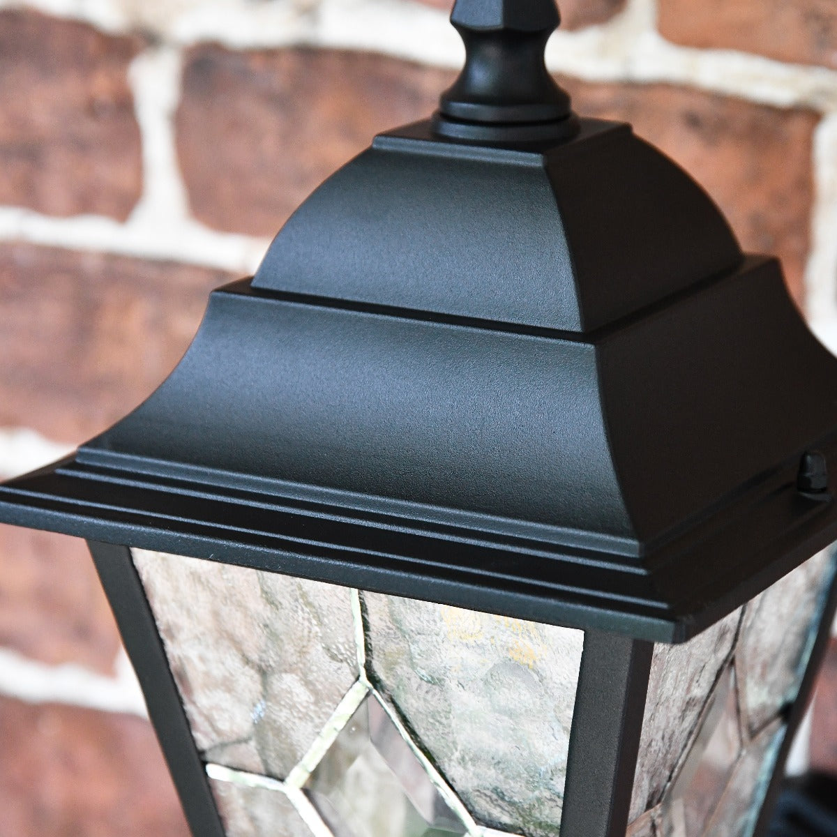 Traditional Black Wall Lantern With Built-In PIR Sensor
