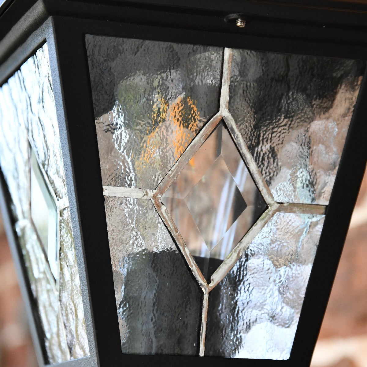 Traditional Black Wall Lantern With Built-In PIR Sensor