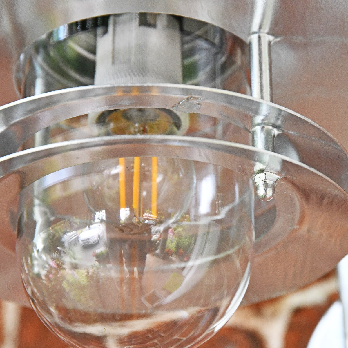 Galvanised Contemporary Wall Lantern with Matching Bracket