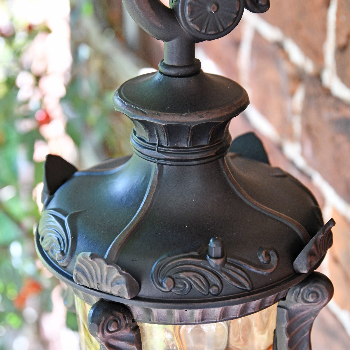 Small Antique Bronze Baroque Style Top Fix Wall Lantern