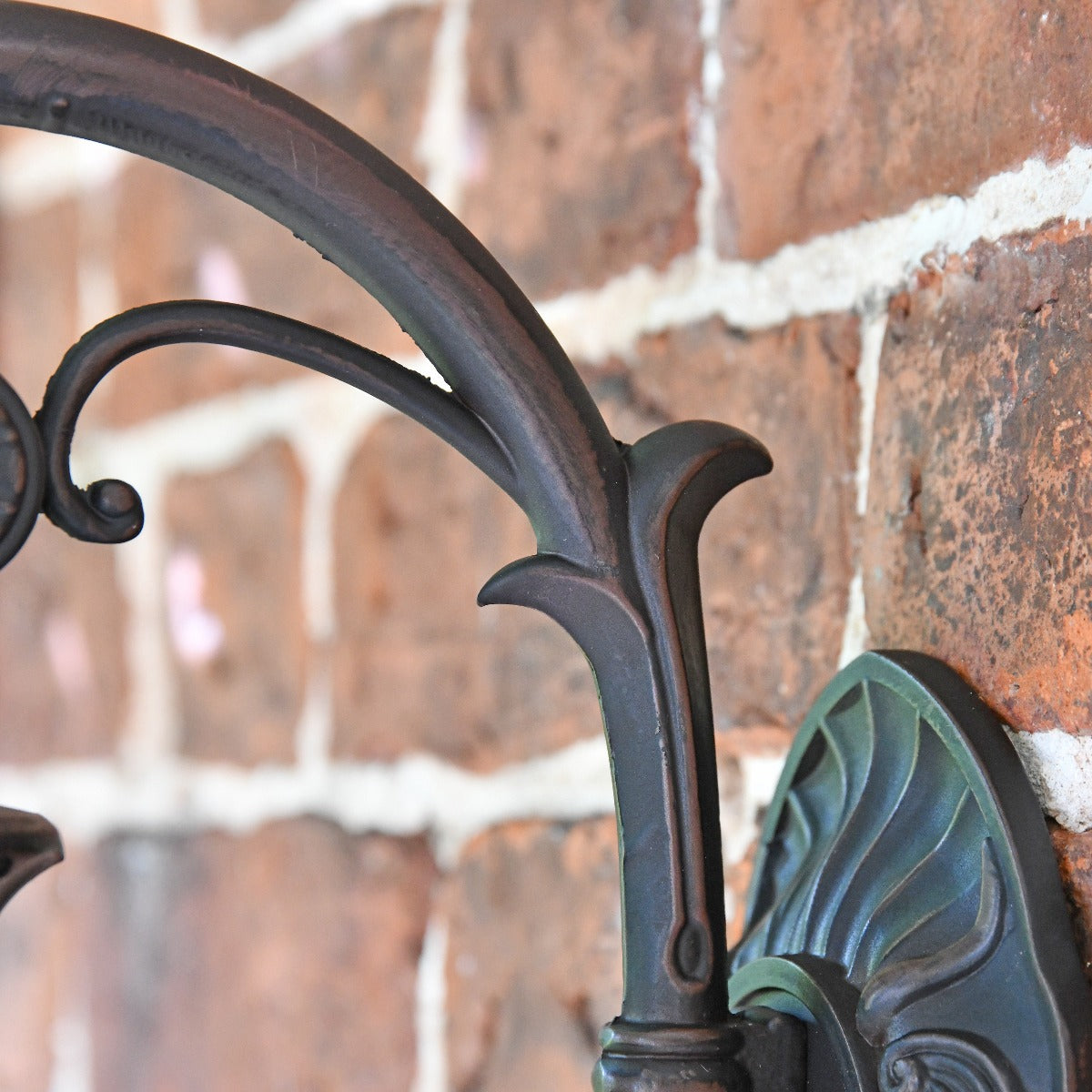 Small Antique Bronze Baroque Style Top Fix Wall Lantern