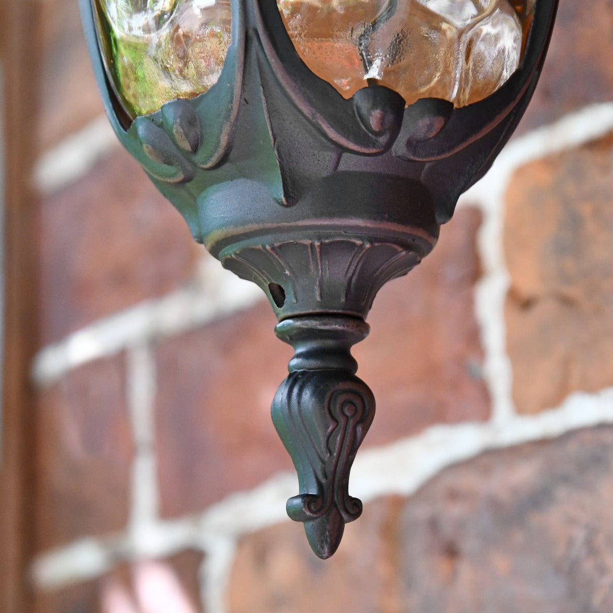Small Antique Bronze Baroque Style Top Fix Wall Lantern