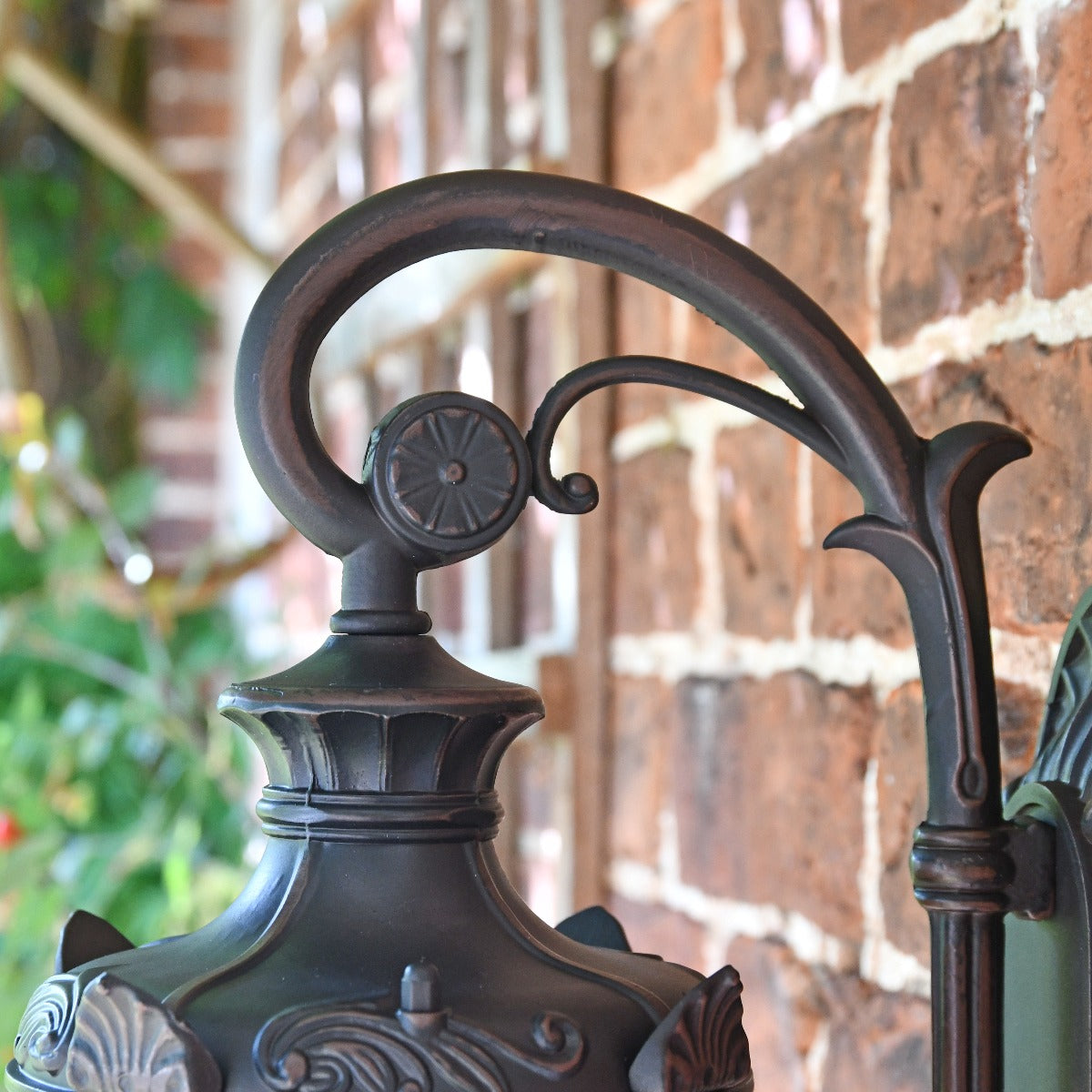 Small Antique Bronze Baroque Style Top Fix Wall Lantern