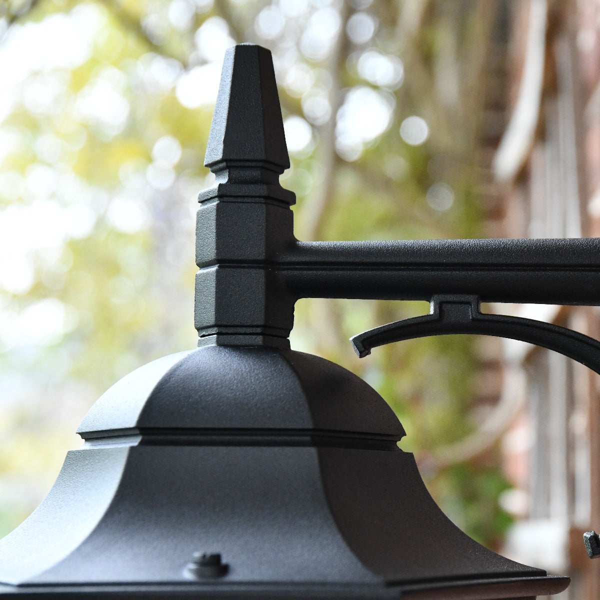 "The Grindale" Top Fix Hexagonal Black Wall Lantern