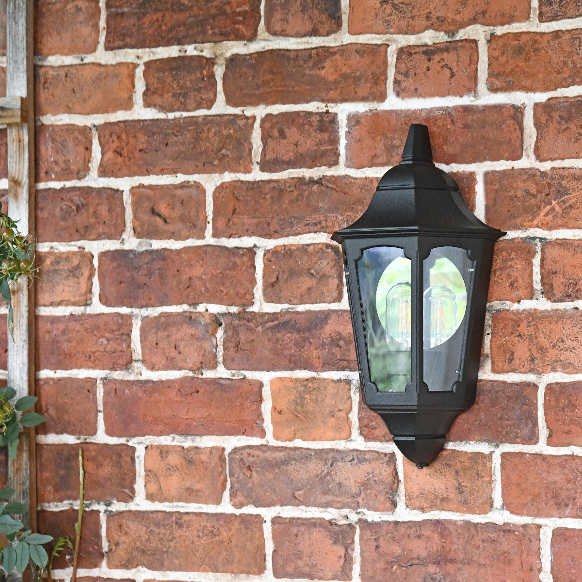"Belthorn" Flush Black Traditional Wall Lantern