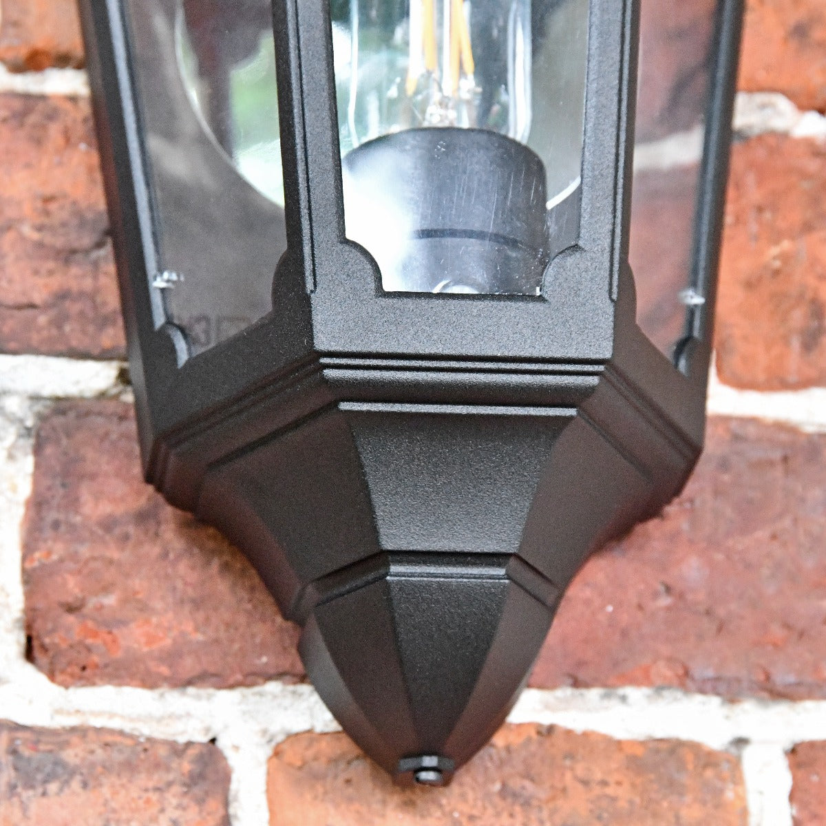 "Belthorn" Flush Black Traditional Wall Lantern