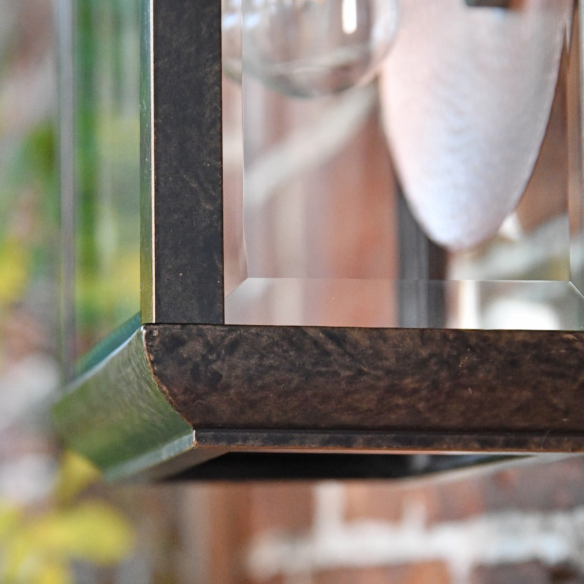Antique Bronze Suspended Wall Light With Reflector Plate