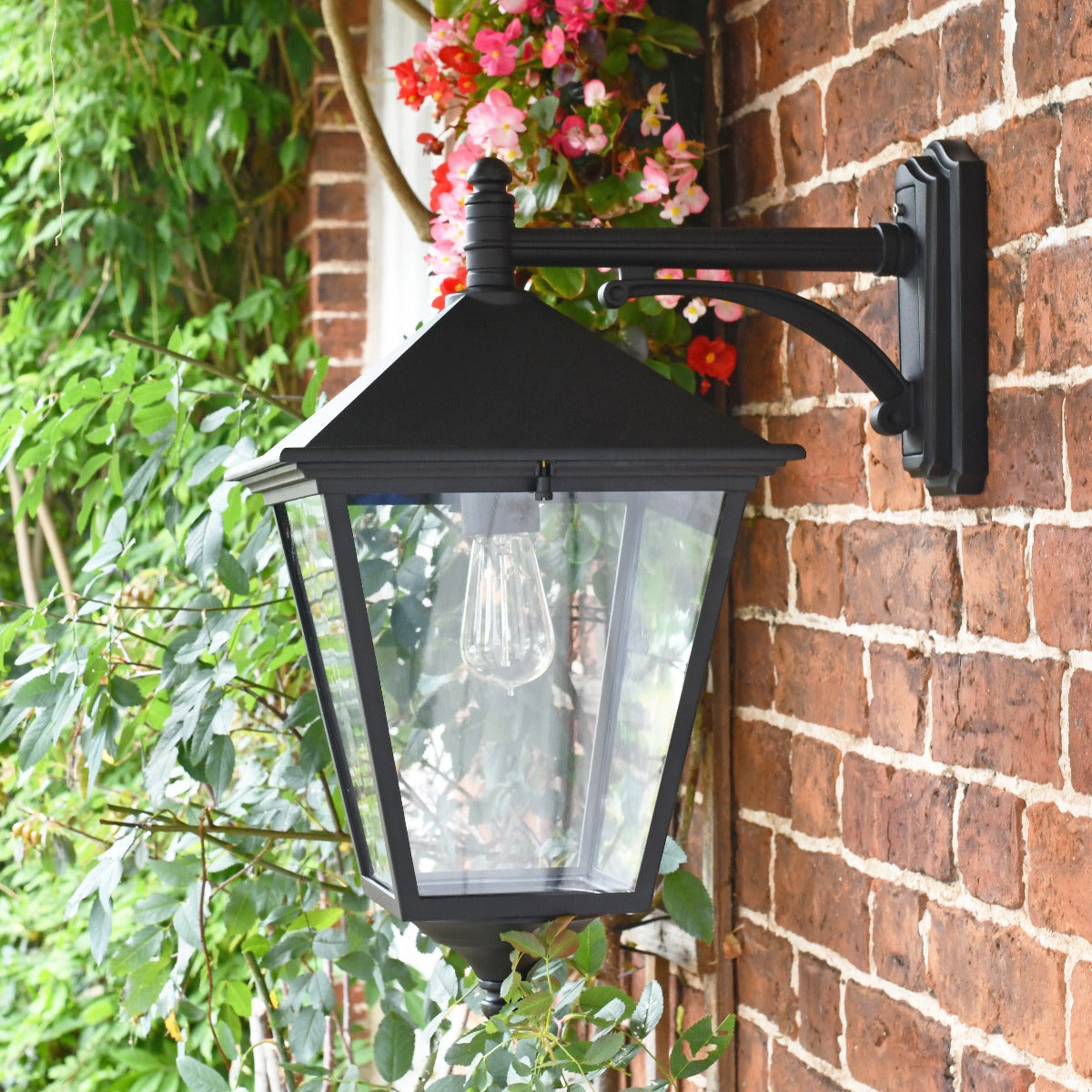 Black Simplistic Top Fix Victorian Wall Light