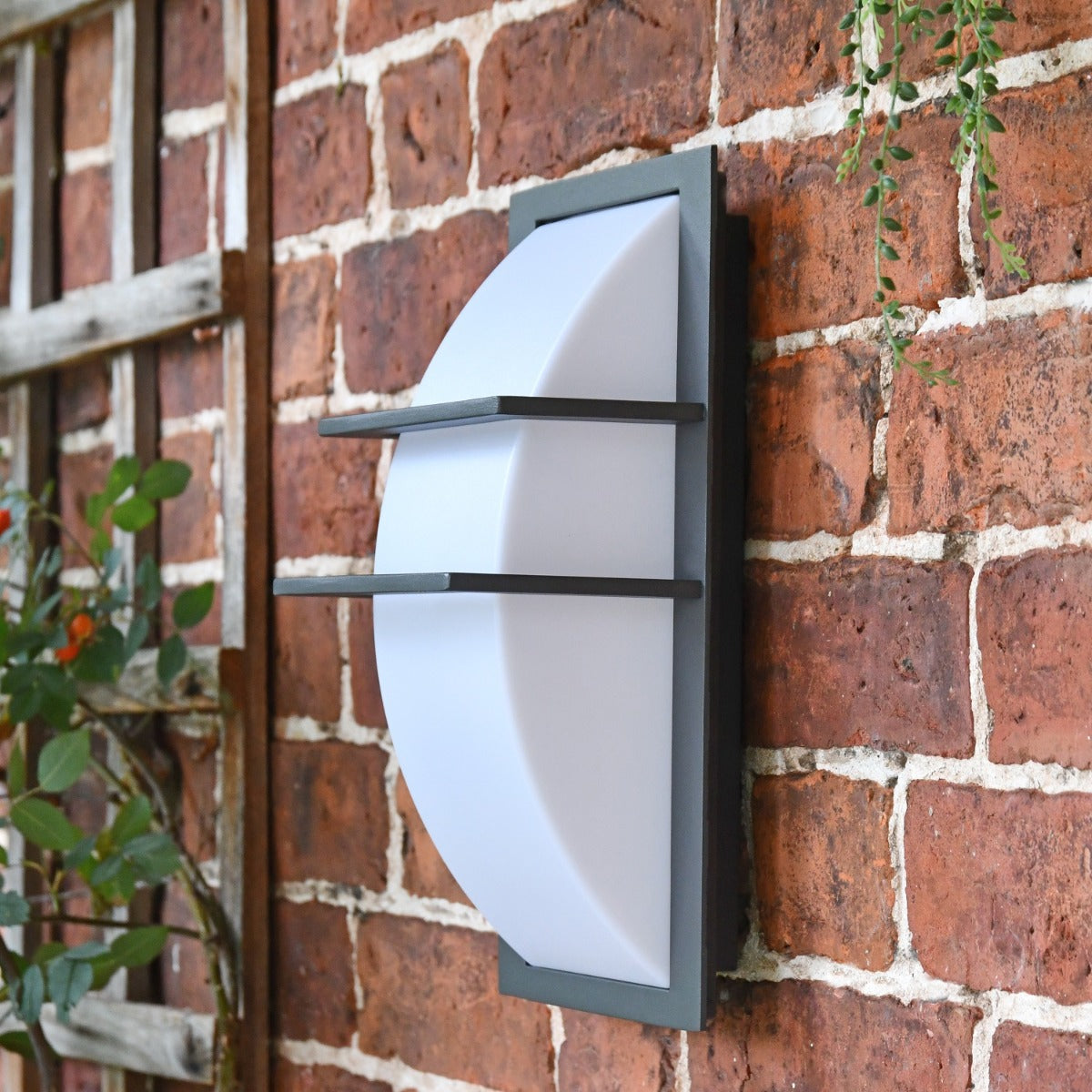 Side view of Modern Black Rectangular Wall Light 