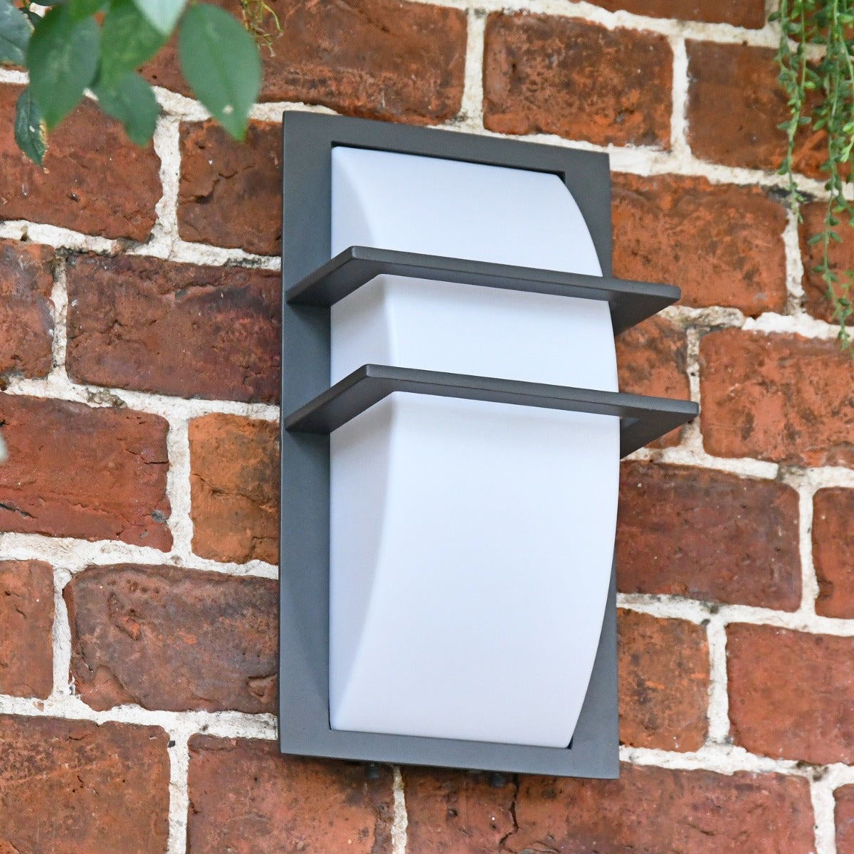 Close up of Modern Rectangular Wall Light mounted on wall 