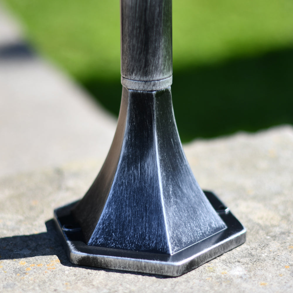 Hexagonal lamp post plate 
