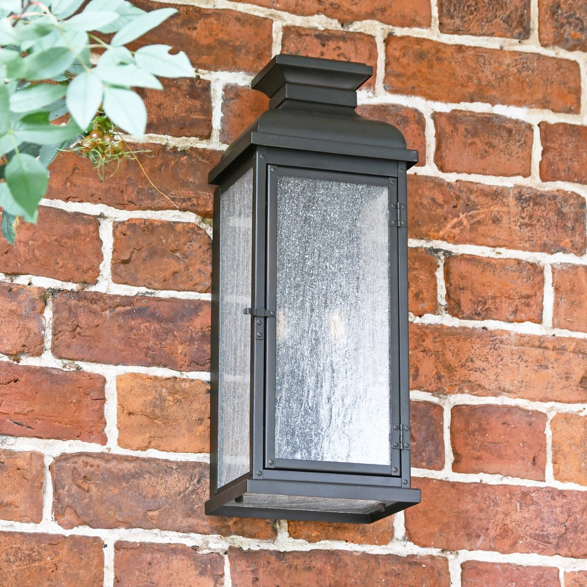 Antique Copper 'Terrington' Wall Lantern with frosted glass 