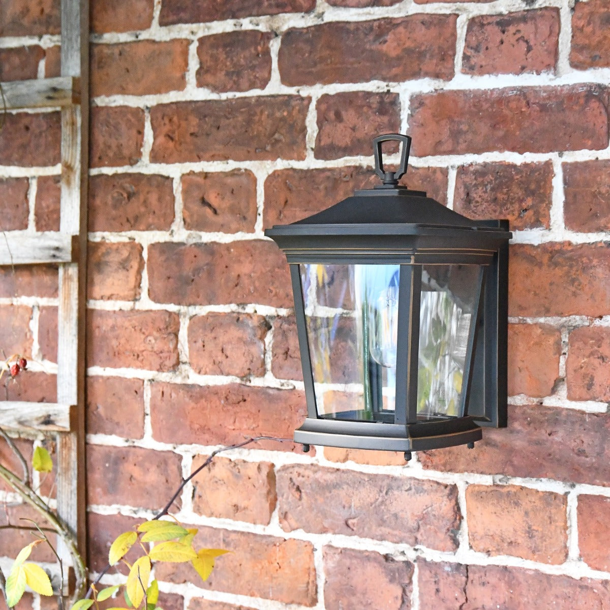 Antique Bronze Flush Fitting Lantern in Situ