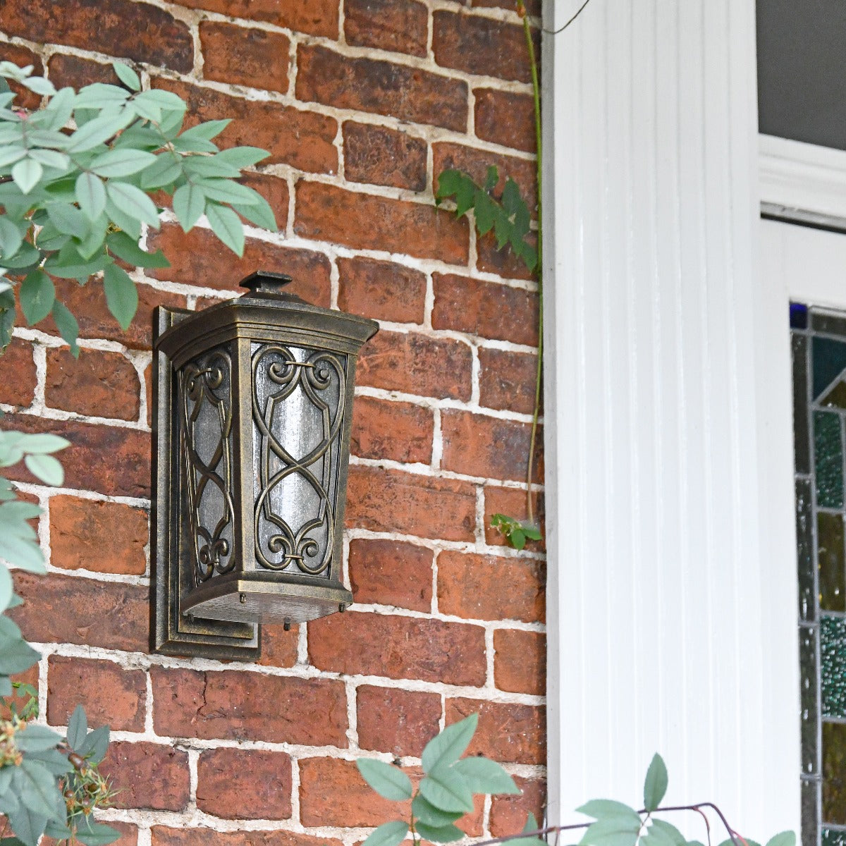 "The Westwick" Gothic Bronze Flush Wall Lantern
