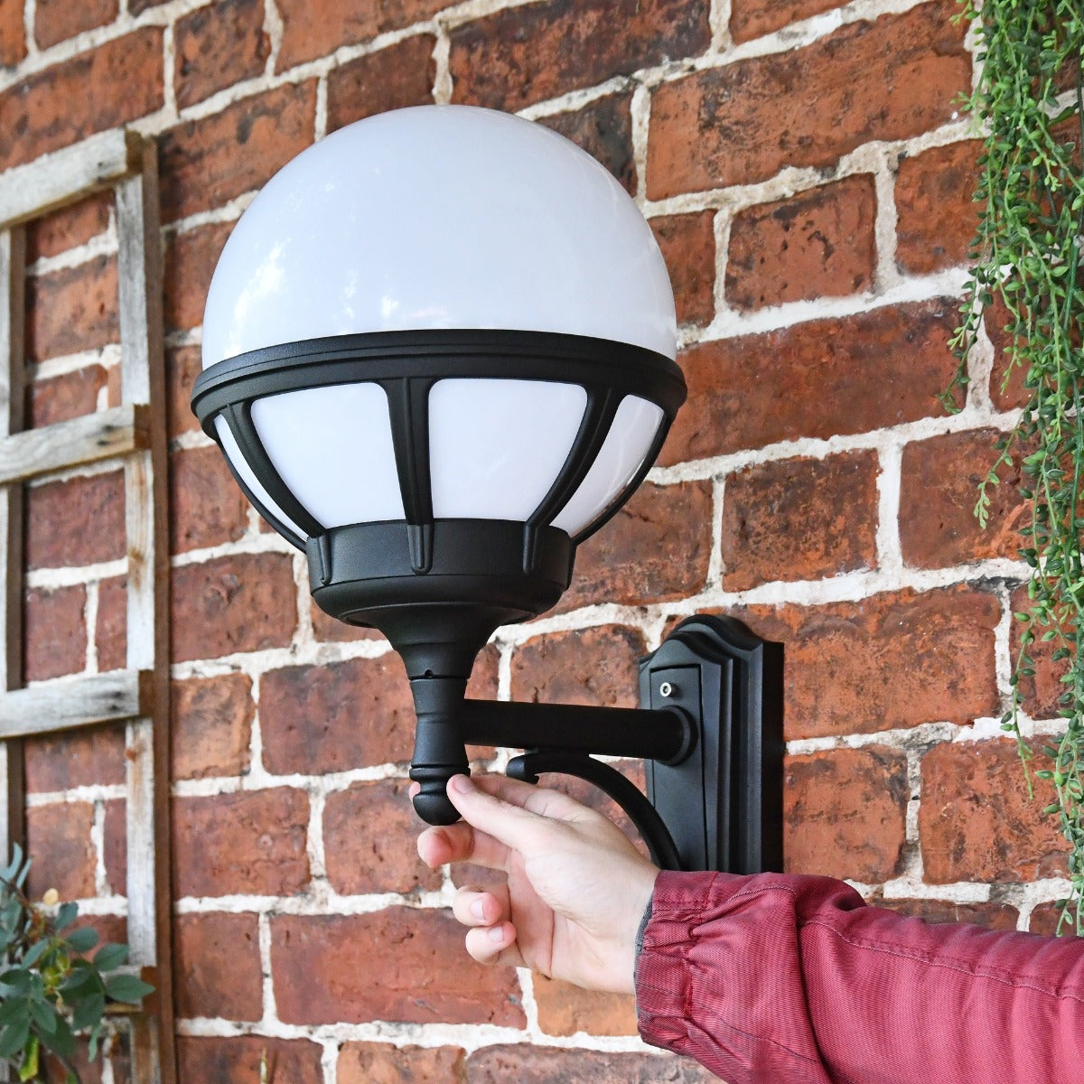 Modern Globe Outdoor Wall Light