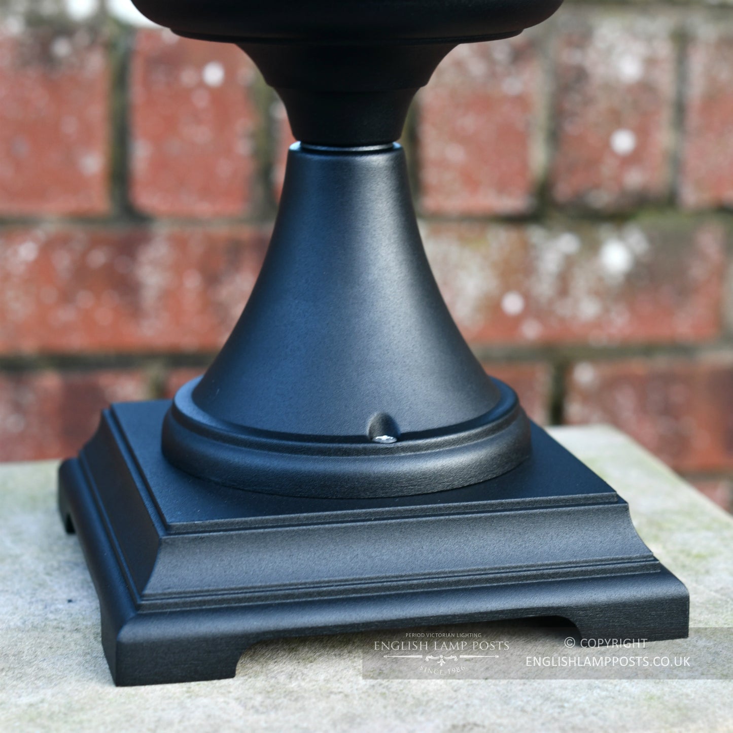 Black Contemporary Globe Pillar Light Fitting