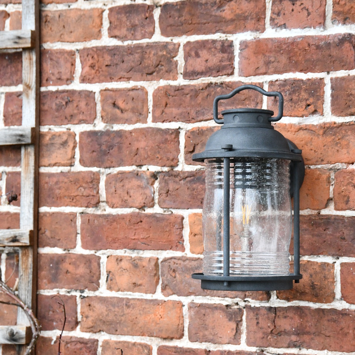 Antique Grey Colonial Style Wall Lantern