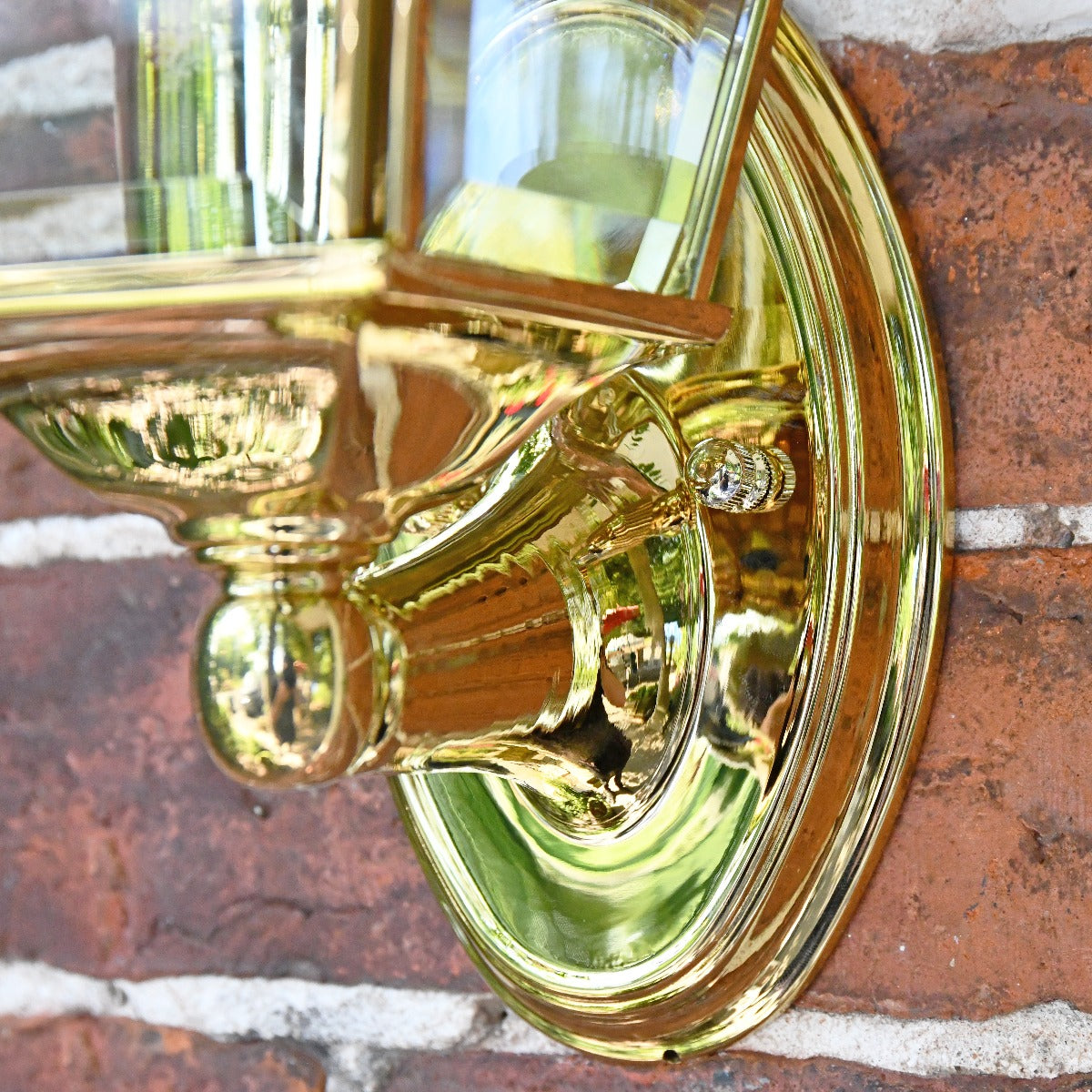 Polished Brass Four Sided Wall Lantern