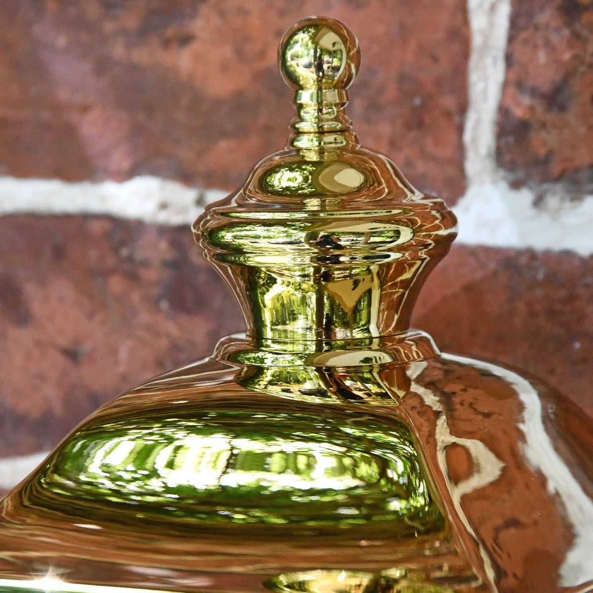 Polished Brass Four Sided Wall Lantern