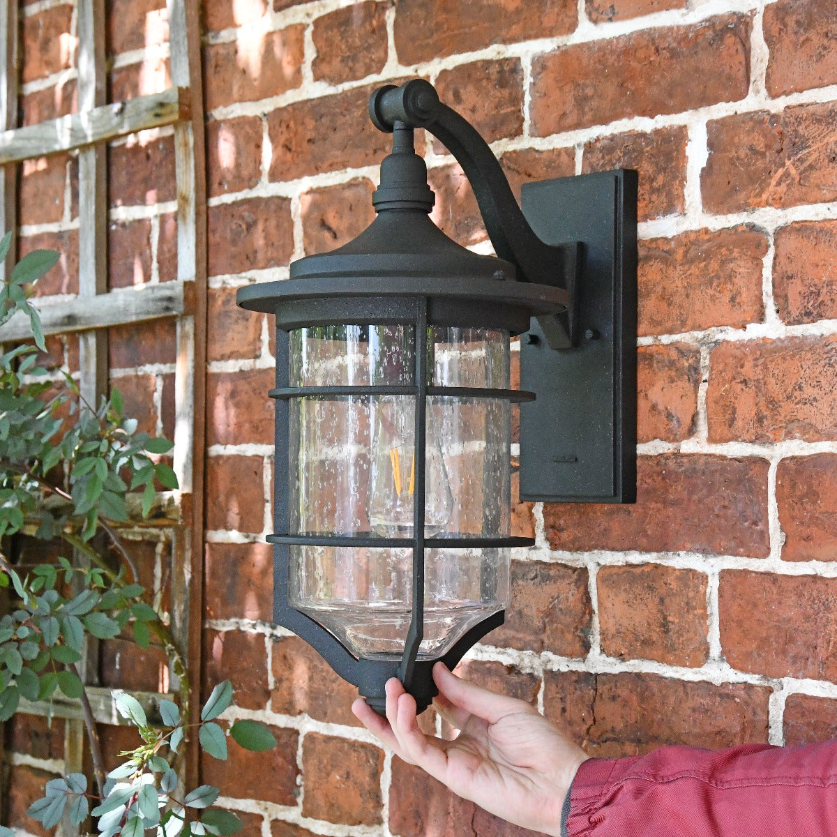 Antique Black Marine Wall Lantern