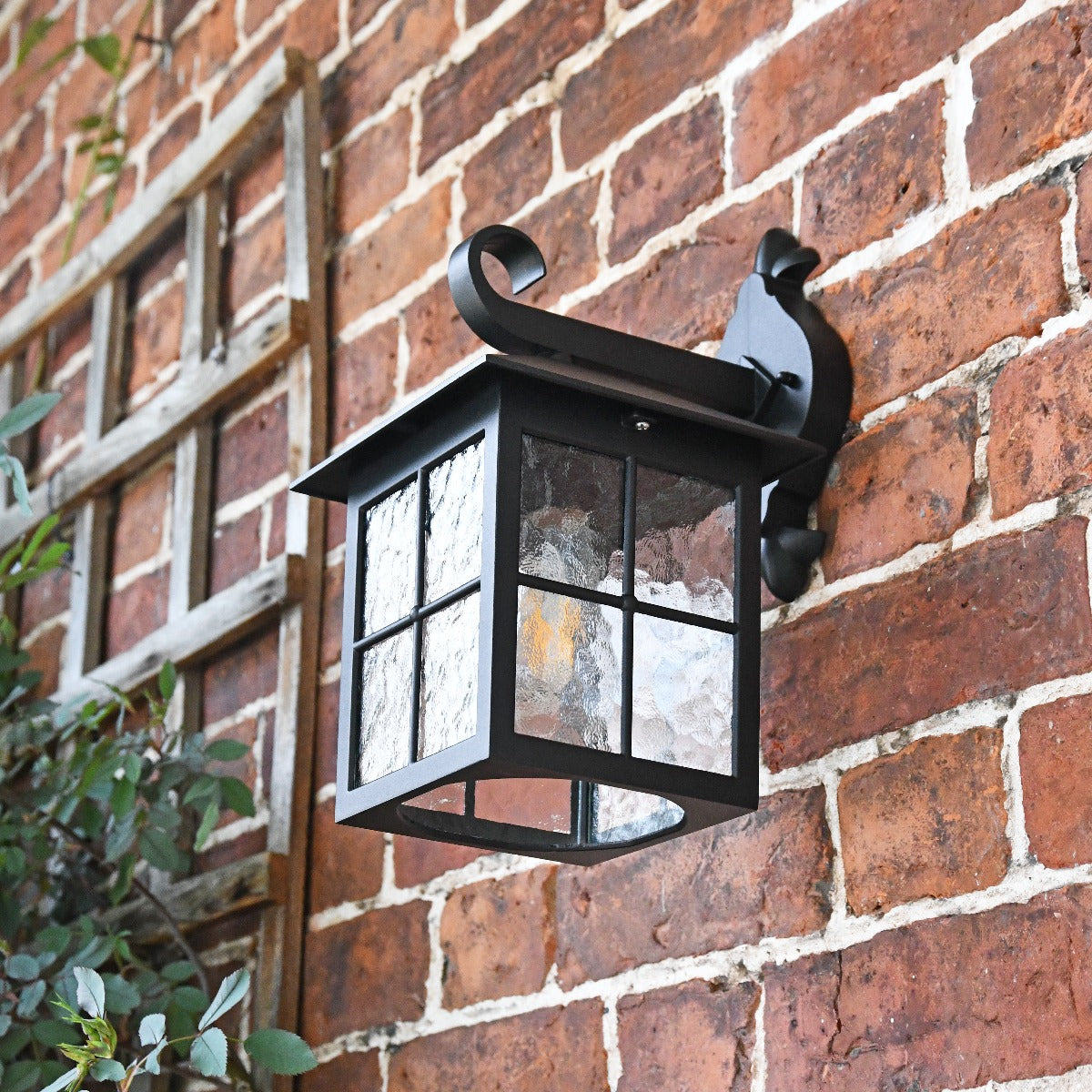 Top Fix Period Wall Lantern In Black