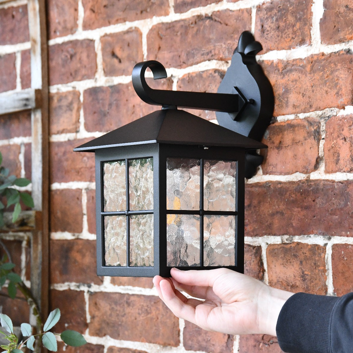 "Heythrop" Top Fix Traditional Wall Lantern - Scale Shot