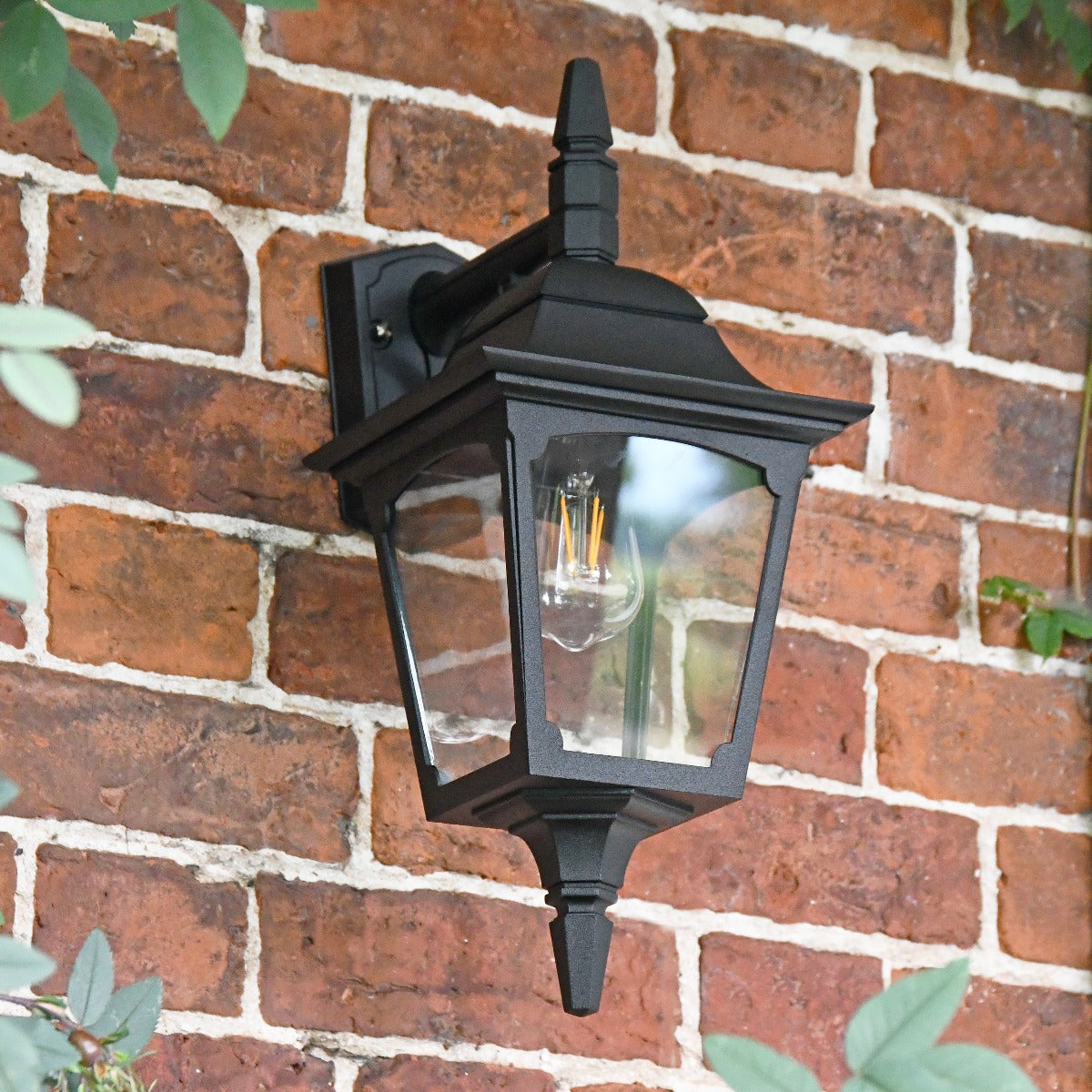 Below The Top Fix Traditional Black Wall Lantern
