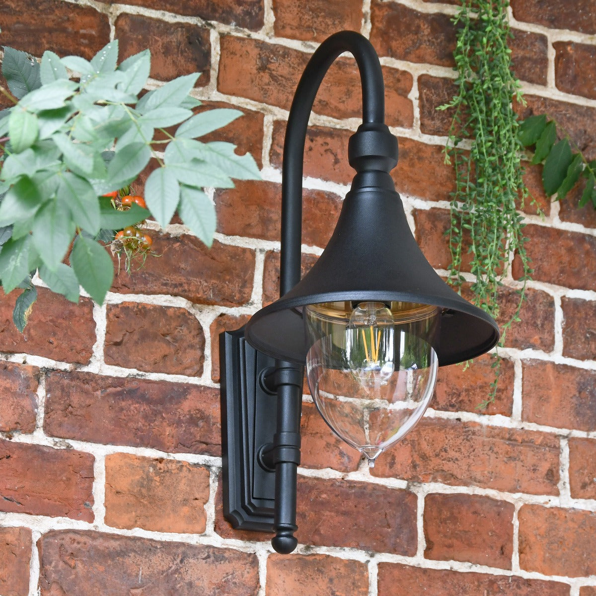 Deluxe Black Coach House Style Wall Light
